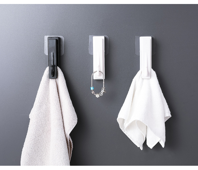 Creative Japanese power traceless marble hook bathroom coat hook key hang kitchen and bathroom coat hook