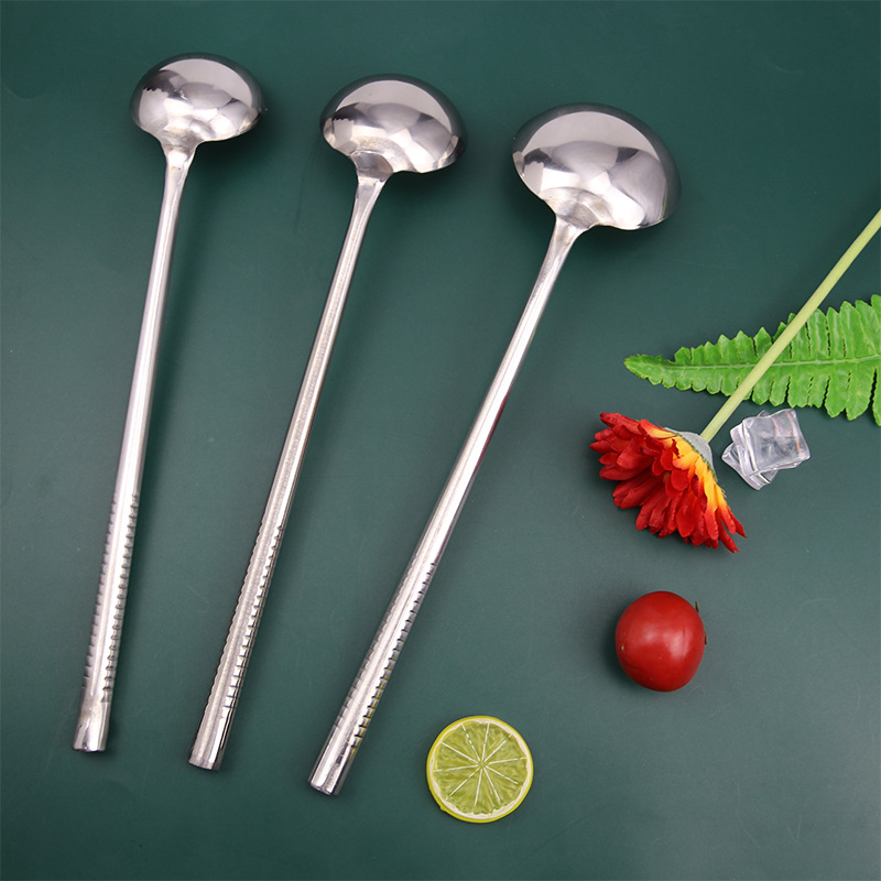 Spatula Non-Magnetic Stainless Steel Kitchenware Soup Ladle Hotel Household Spot Chef Long Handle Thickened Canteen Spatula