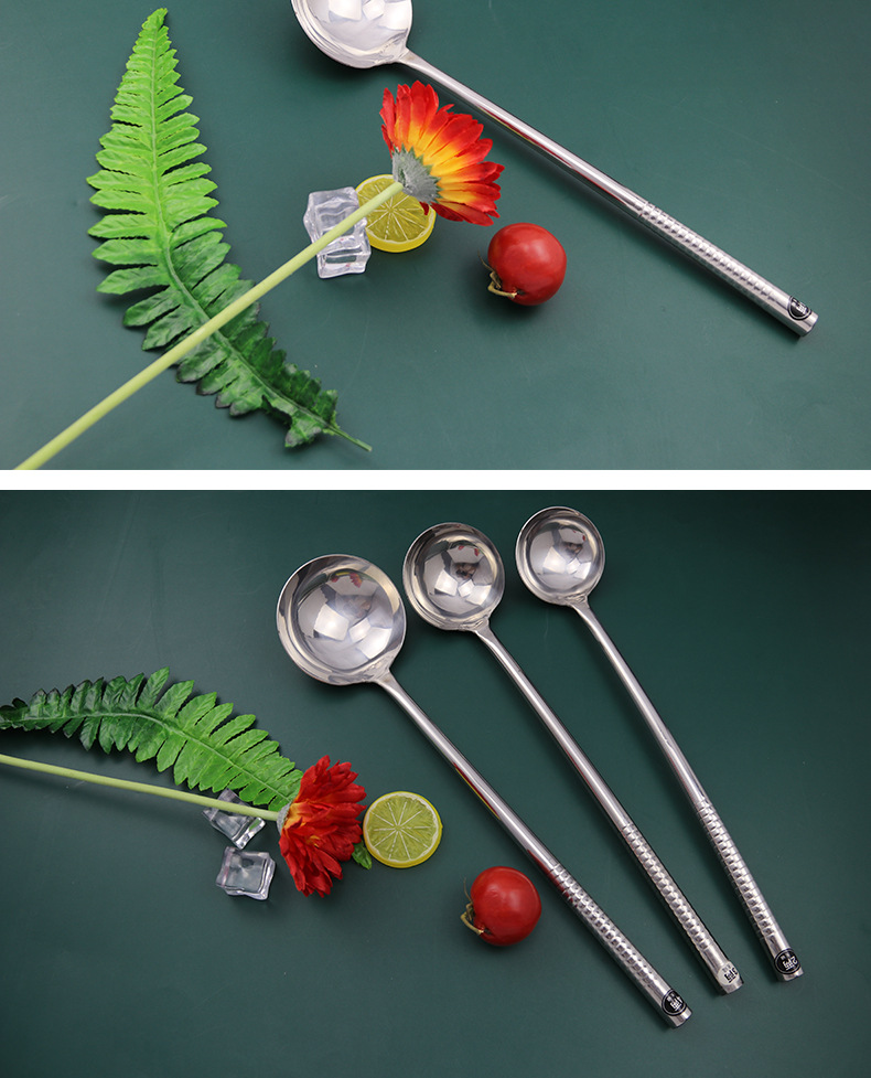 Spatula Non-Magnetic Stainless Steel Kitchenware Soup Ladle Hotel Household Spot Chef Long Handle Thickened Canteen Spatula