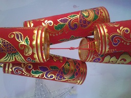New year new year 18 Queen Fu Hang flocking firecracker string of flocking gun string diameter 7CM length 220CM