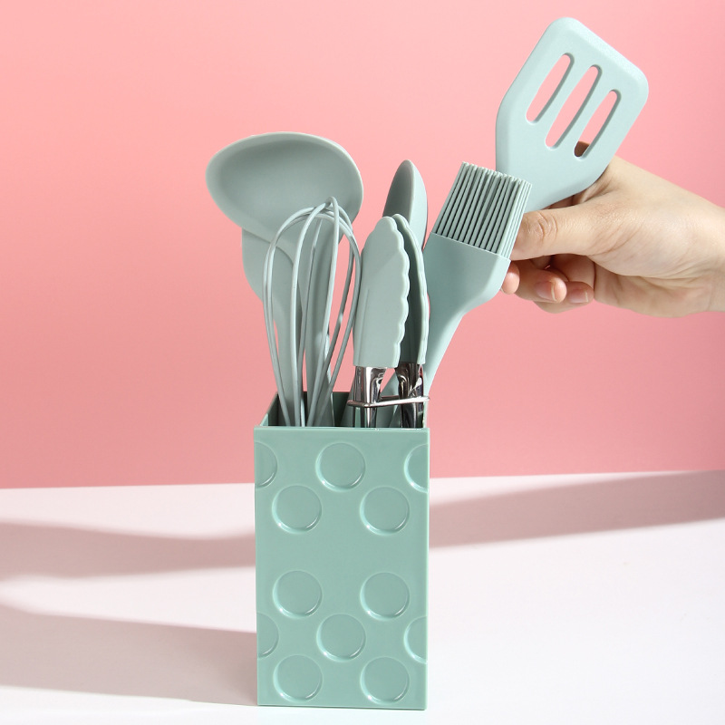 Baby Food Supplement Silicone 8-Piece Set Baking Suit Non-Stick Pan Mini Silicone Kitchenware Soup Ladle Household Shovel Egg Beating Oil