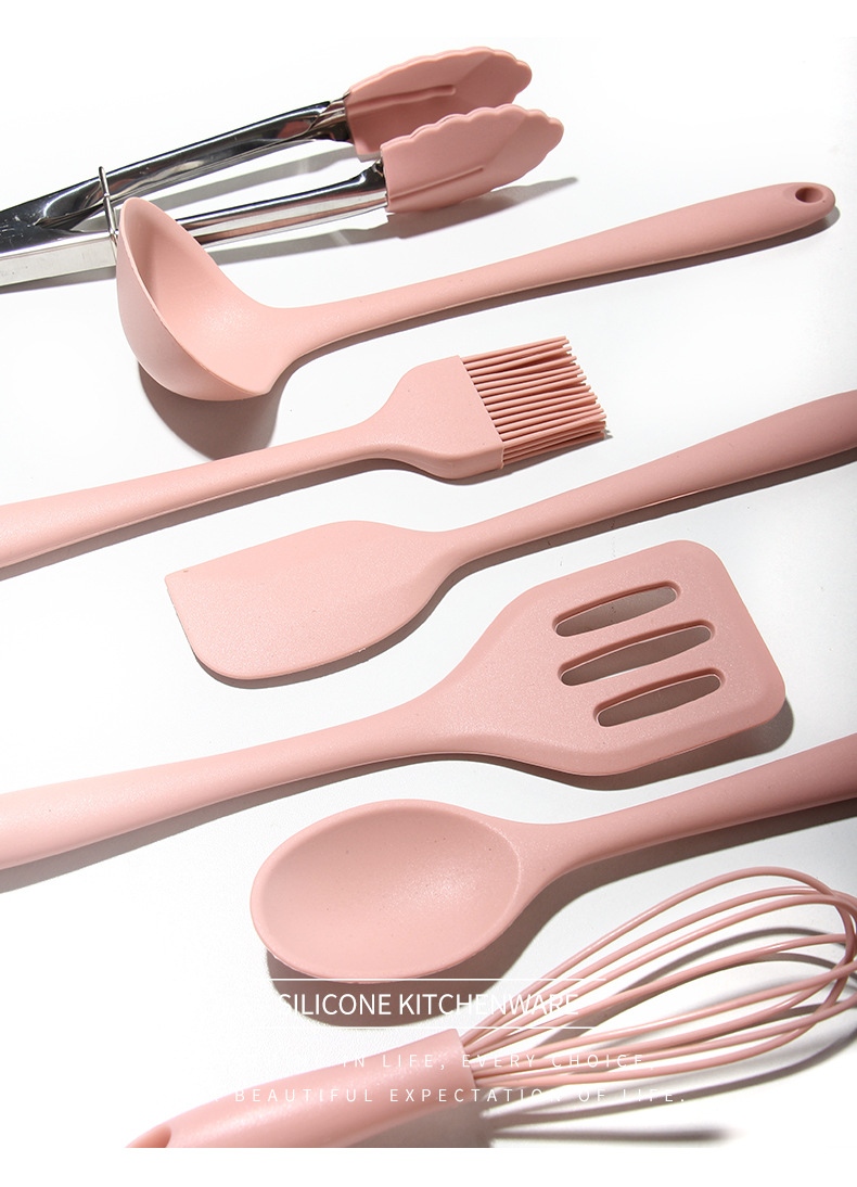 Baby Food Supplement Silicone 8-Piece Set Baking Suit Non-Stick Pan Mini Silicone Kitchenware Soup Ladle Household Shovel Egg Beating Oil