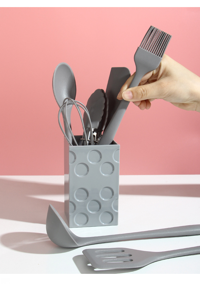 Baby Food Supplement Silicone 8-Piece Set Baking Suit Non-Stick Pan Mini Silicone Kitchenware Soup Ladle Household Shovel Egg Beating Oil