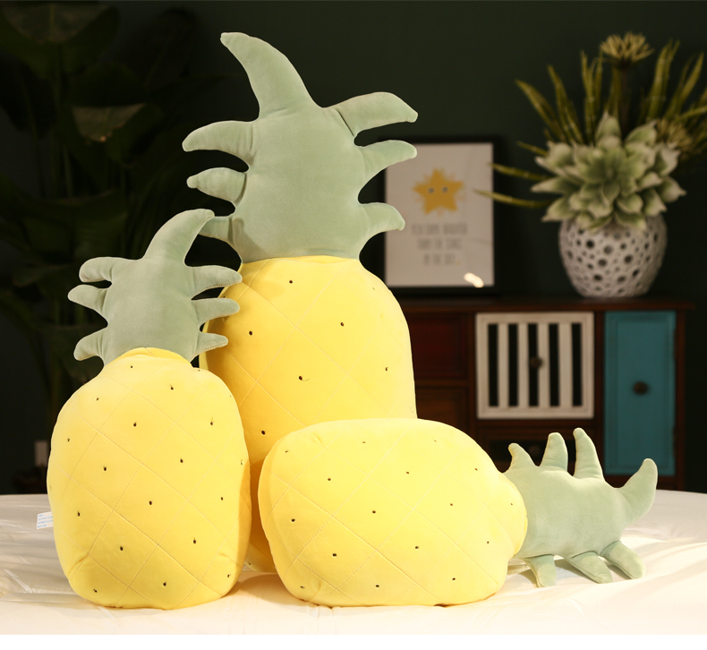 Soft pineapple pillow plush toy fruit pillow doll back pillow eiderdown cotton grab doll machine