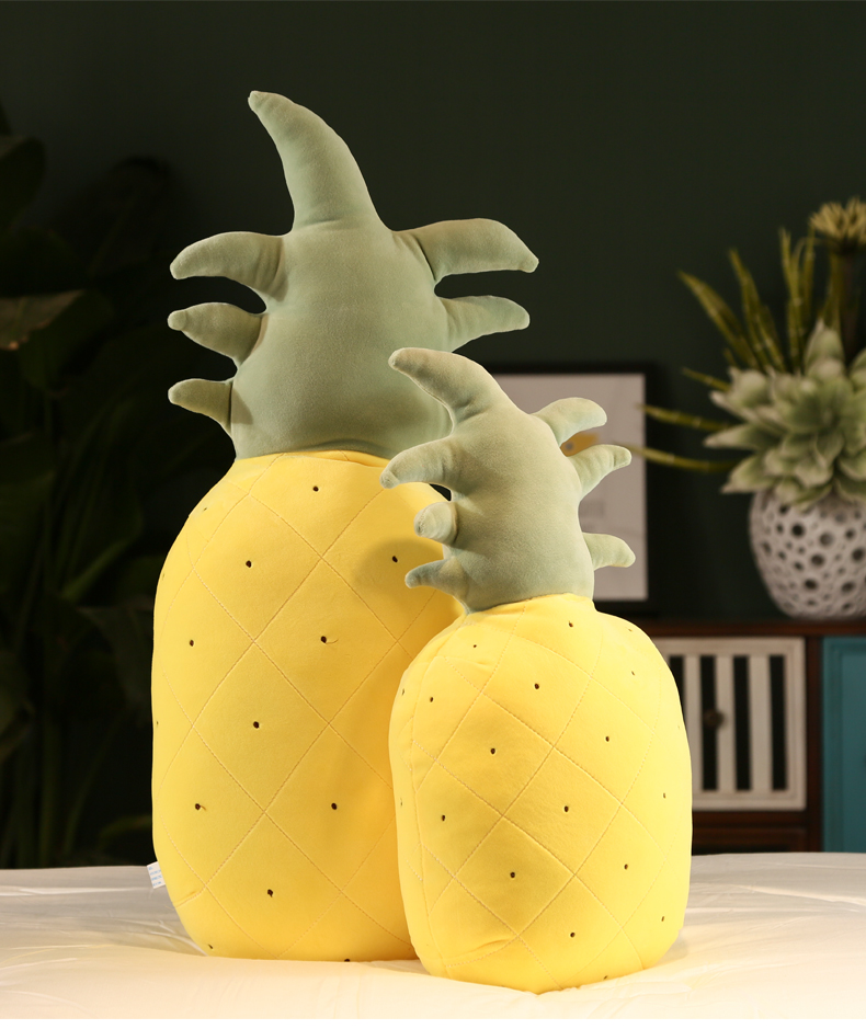 Soft pineapple pillow plush toy fruit pillow doll back pillow eiderdown cotton grab doll machine