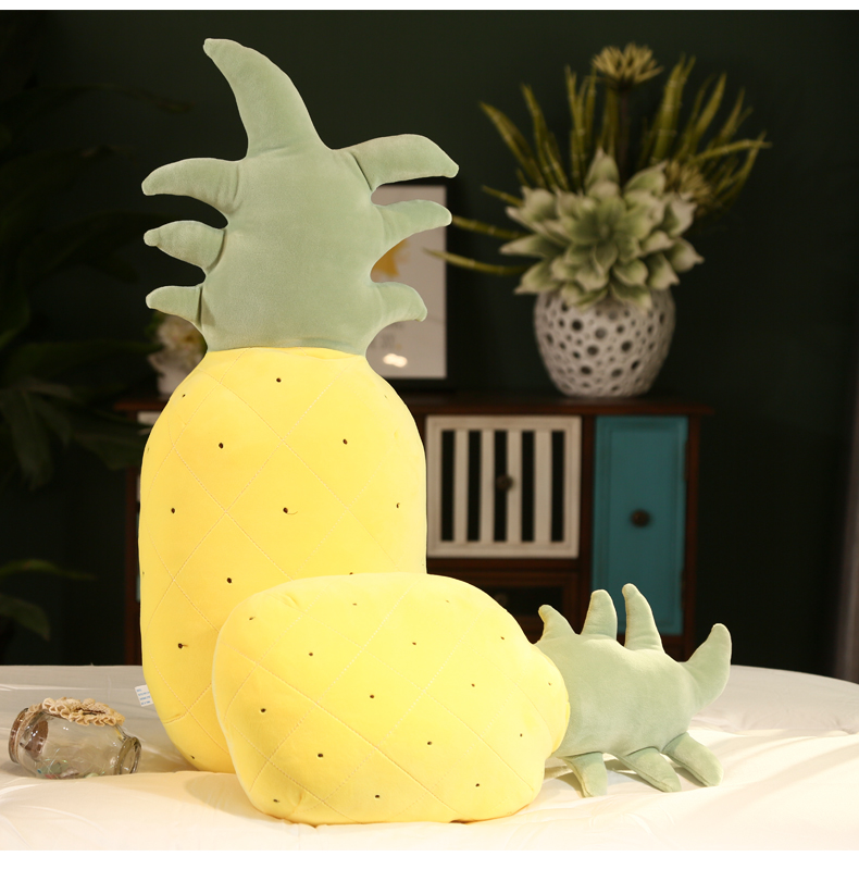 Soft pineapple pillow plush toy fruit pillow doll back pillow eiderdown cotton grab doll machine