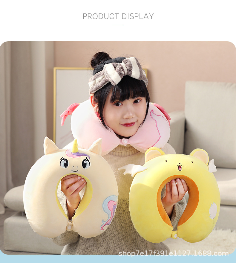 Cute Cartoon Memory Foam U-Shape Pillow Car Cervical Pillow Travel Neck U-Shape Pillow Nap Head Rest Back Cushion Cute Cartoon Memory Foam U-Shape Pillow Car Cervical Pillow Travel Neck U-Shape Pillow Nap Head Rest Back Cushion