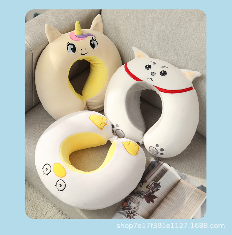 Cute Cartoon Memory Foam U-Shape Pillow Car Cervical Pillow Travel Neck U-Shape Pillow Nap Head Rest Back Cushion Cute Cartoon Memory Foam U-Shape Pillow Car Cervical Pillow Travel Neck U-Shape Pillow Nap Head Rest Back Cushion