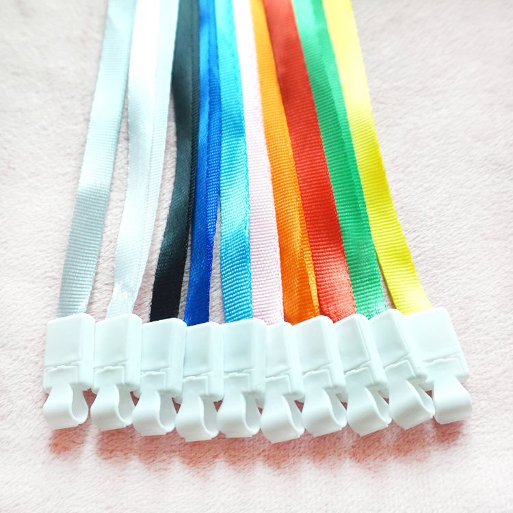Wholesale Plastic Exhibition ID Card Lanyard Badge Hang Rope Work Permit Card Cover Rope Access Badge Lanyard 1cm Width