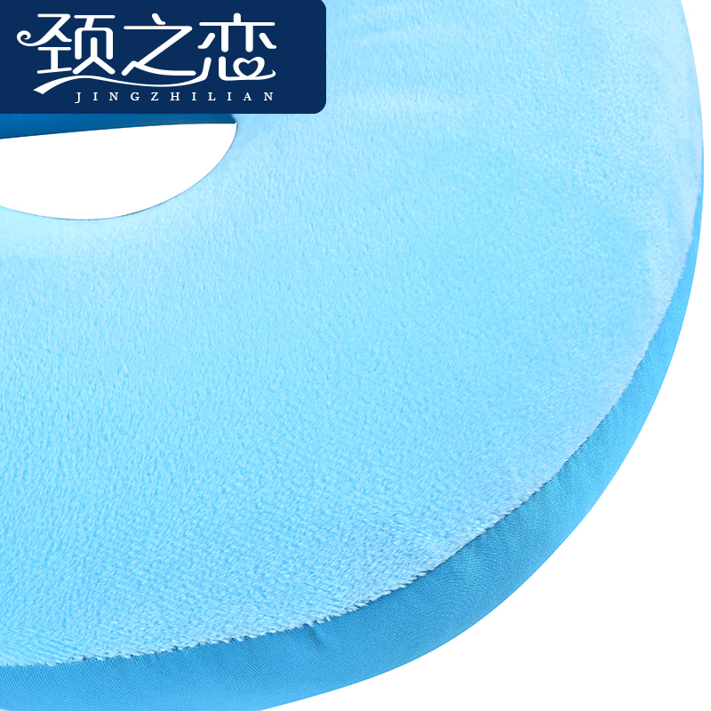 Monochromatic particle u - shaped pillow with buckle, pillow for cervical vertebra terms particle nap pillow