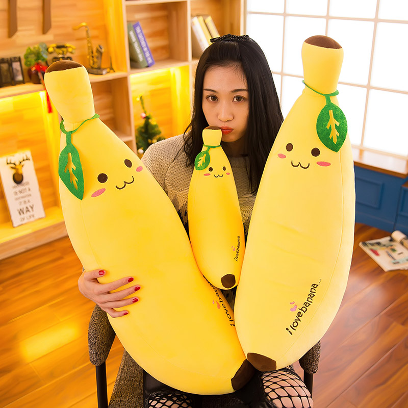Fruit banana pillow cute pillow strip pillow plush toy doll bed doll