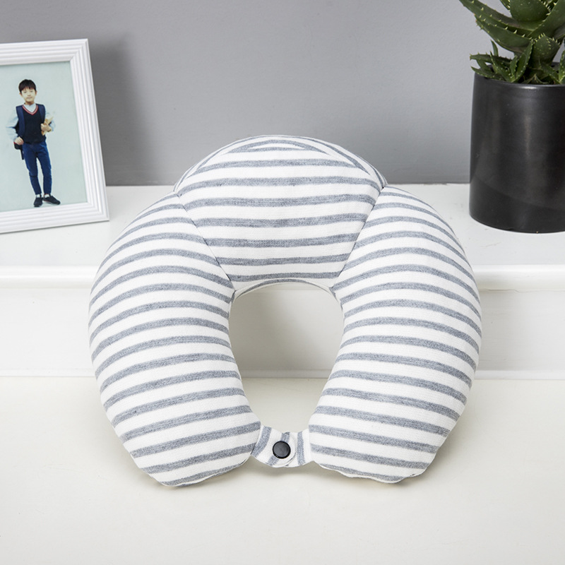 Factory Direct stripe ADAPTS cotton but neck pillow U-shaped neck pillow Office neck Pillow Custom LOGO Factory Direct stripe ADAPTS cotton but neck pillow U-shaped neck pillow Office neck Pillow Custom LOGO