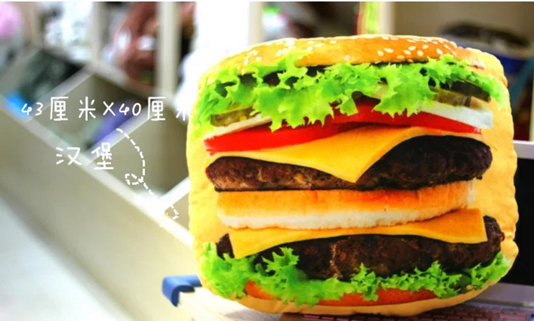 McDonald&#039;s Printed Pillow French Fries Hamburger Simulation KFC Printed Lumbar Support Pillow Office Fashion Pillow Children&#039;s Toys