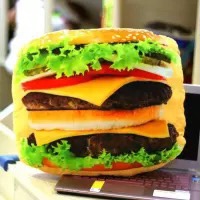McDonald's Printed Pillow French Fries Hamburger Simulation KFC Printed Lumbar Support Pillow Office Fashion Pillow Children's Toys