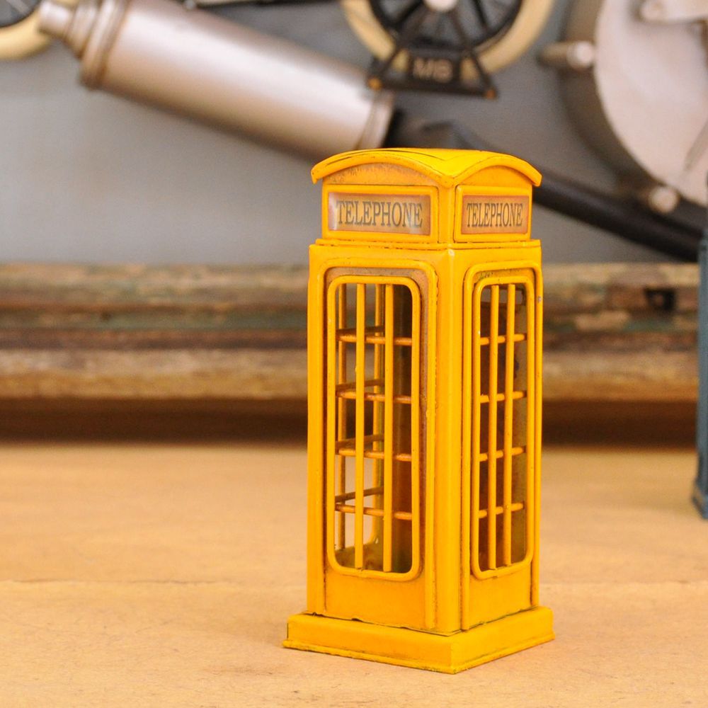 Mini telephone kiosk save money can simple European style small furnishing furniture shop window display. Mini telephone kiosk save money can simple European style small furnishing furniture shop window display.