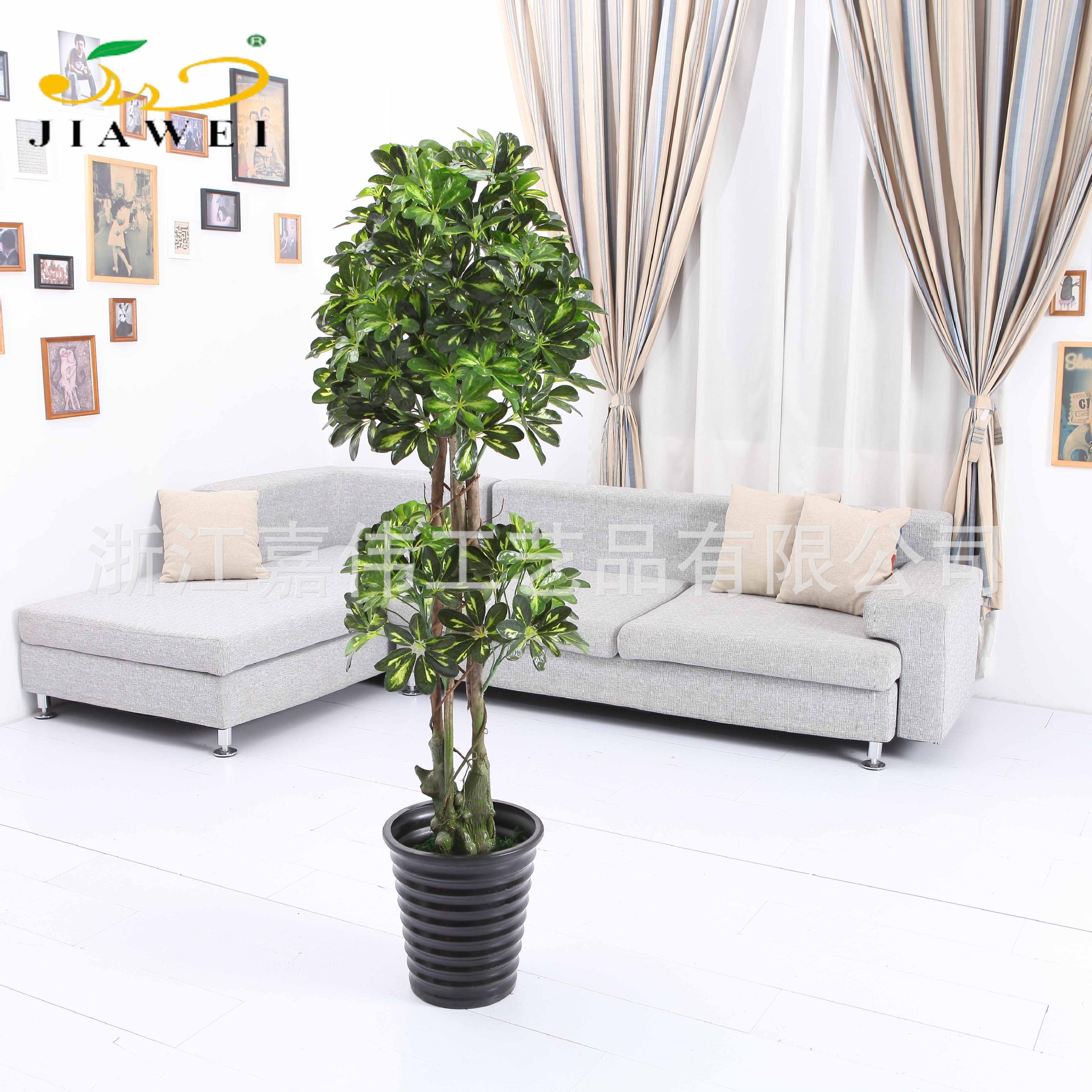 Jiawei/ Jiawei wholesale artificial plant false tree seven star leaves office home decoration manufacturers direct sales