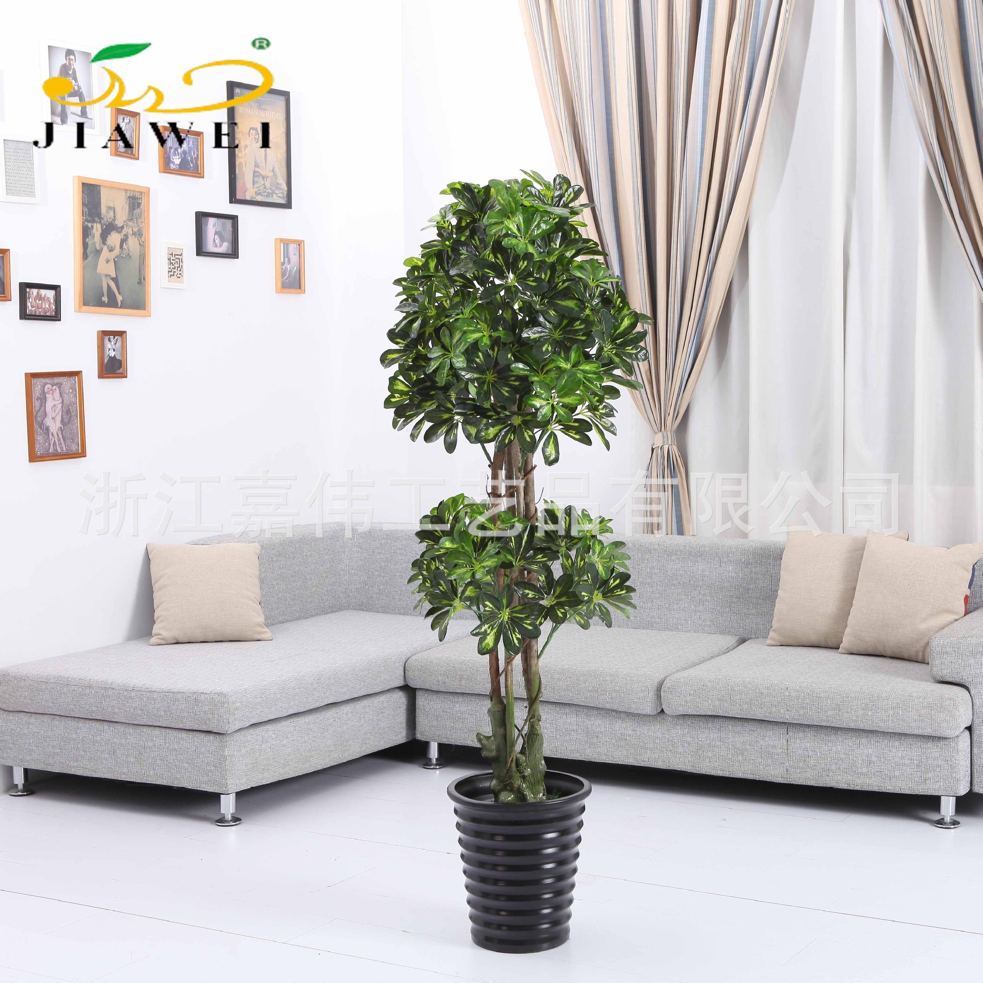 Jiawei/ Jiawei wholesale artificial plant false tree seven star leaves office home decoration manufacturers direct sales