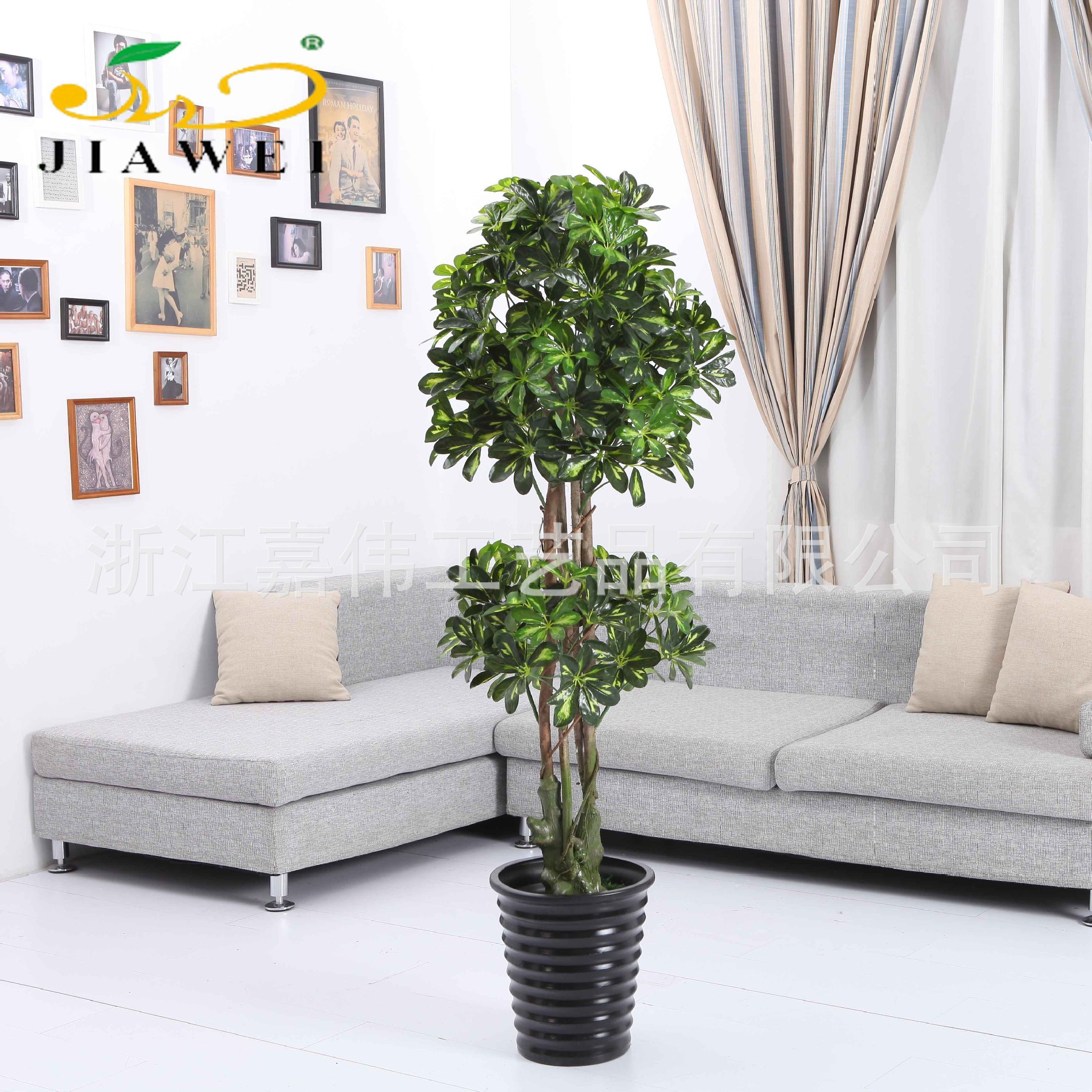 Jiawei/ Jiawei wholesale artificial plant false tree seven star leaves office home decoration manufacturers direct sales Jiawei/ Jiawei wholesale artificial plant false tree seven star leaves office home decoration manufacturers direct sales