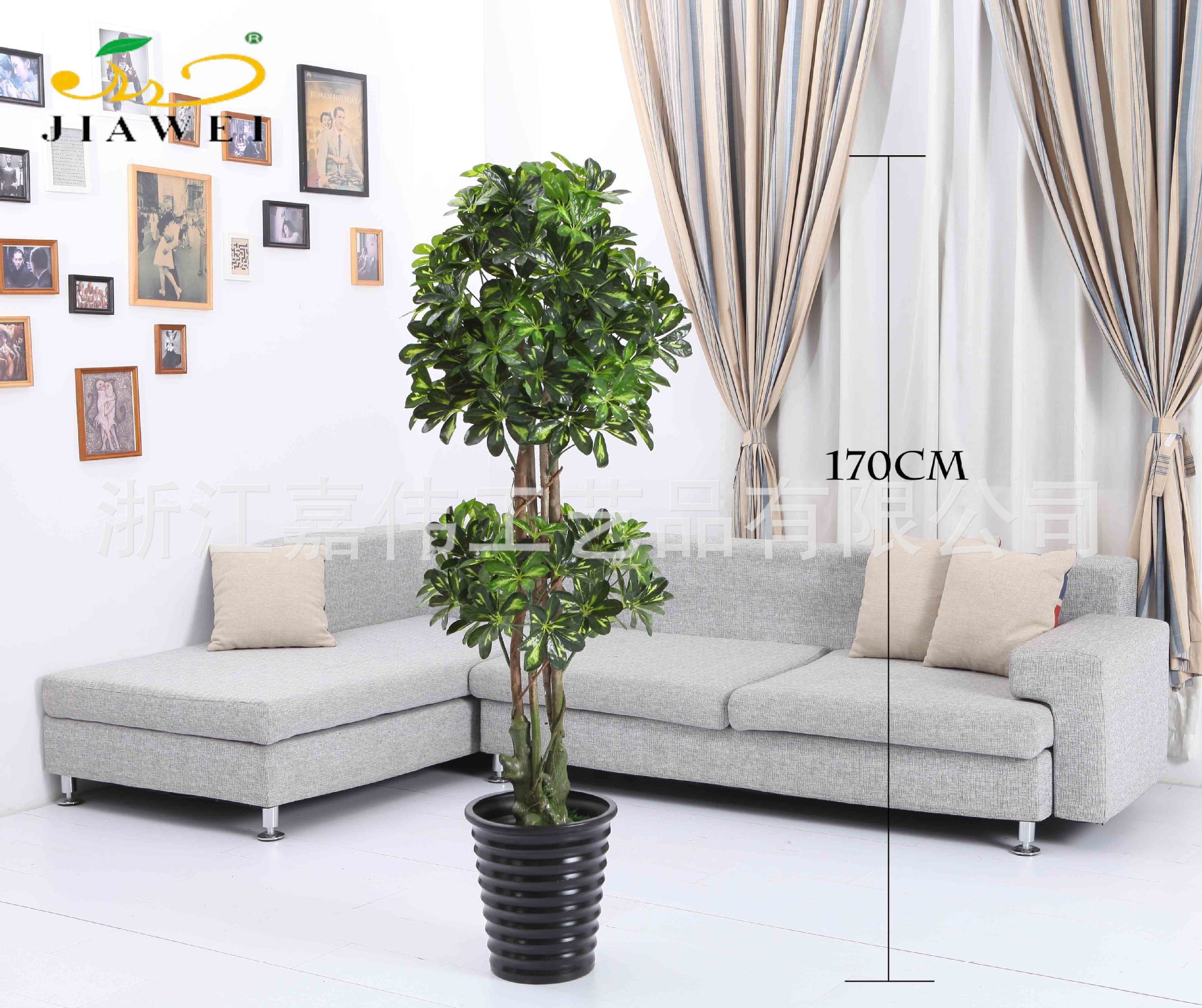 Jiawei/ Jiawei wholesale artificial plant false tree seven star leaves office home decoration manufacturers direct sales Jiawei/ Jiawei wholesale artificial plant false tree seven star leaves office home decoration manufacturers direct sales