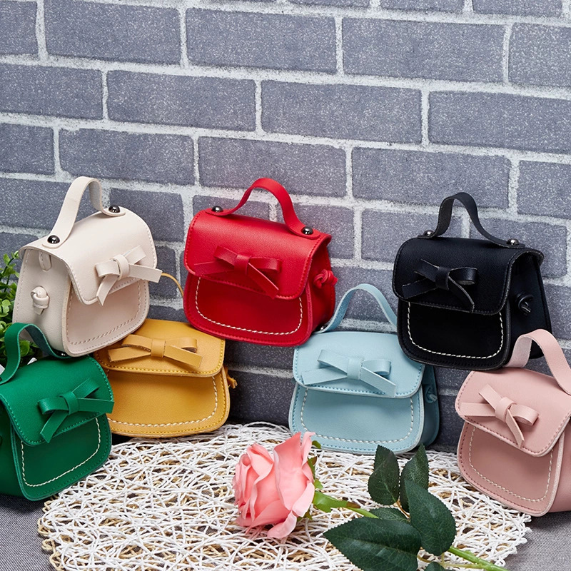 2021 Korean Style New Girls&#039; Single-Shoulder Bag Crossbody Fashion Mini Bow Personalized Children&#039;s Pocket Money Accessories Bag