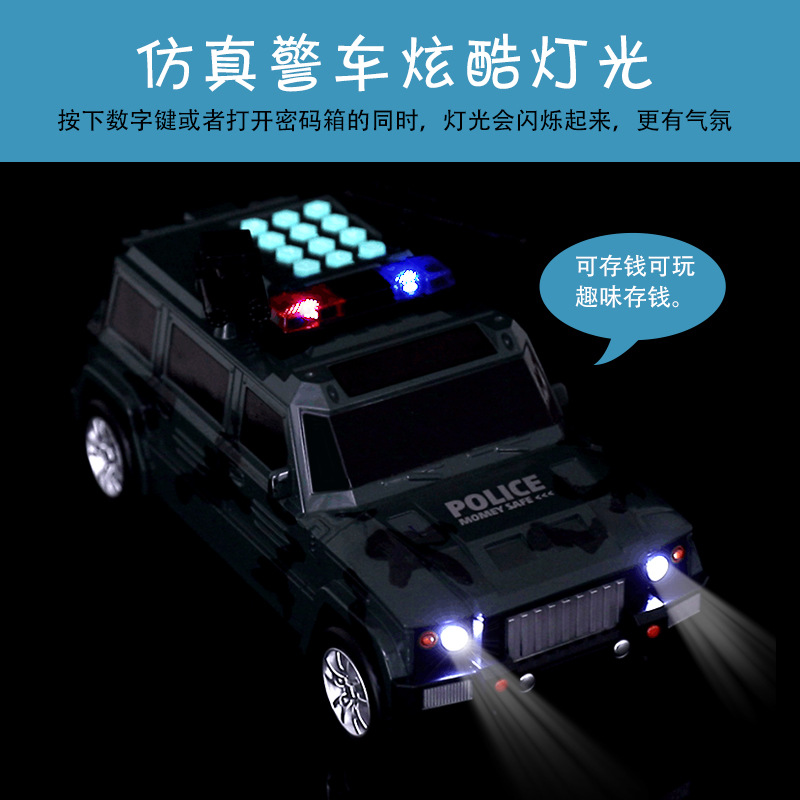 Bank Note Transport Car Automatic Money Roll Fingerprint Password Coin Bank Children Boys&#039; Toys Creative TikTok Cross-Border Savings Bank
