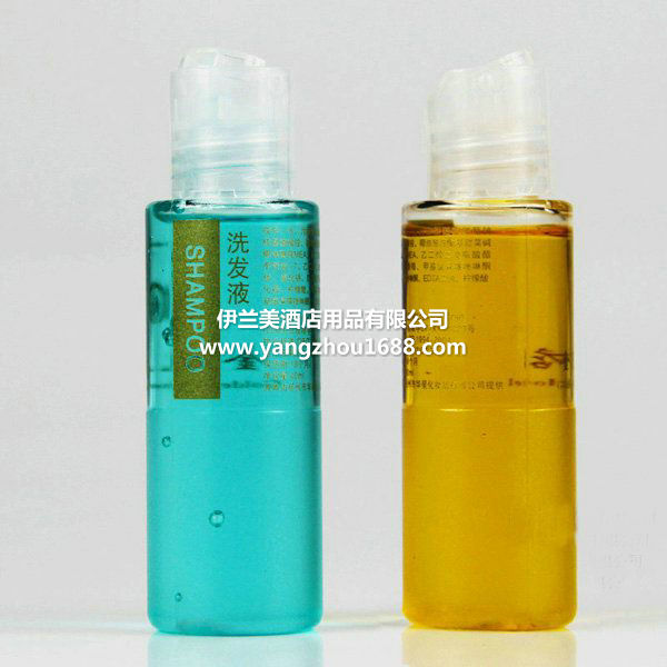 The hotel guest room liquid soap, lotion, shampoo, disposable hotel hotel rooms