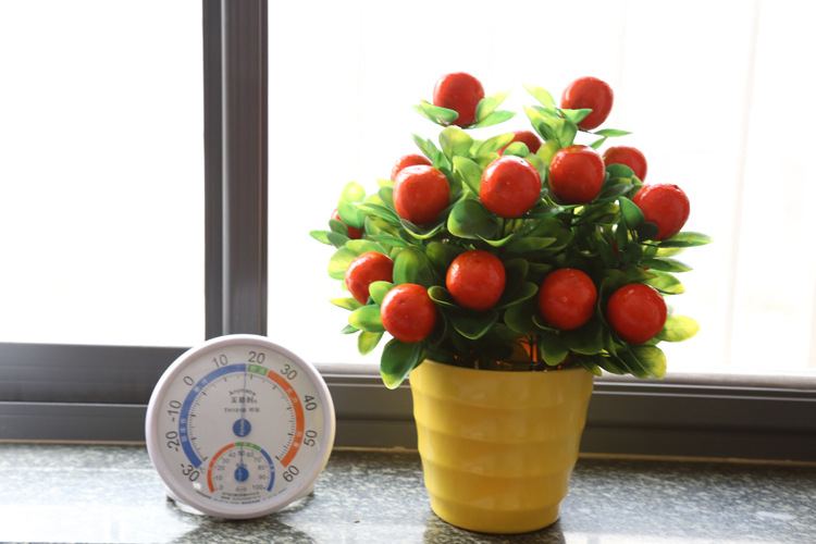 Artificial flower set fake peach indoor flowers bonsai furnishing parts living room decoration plastic fake fruit tree flowers potted plants