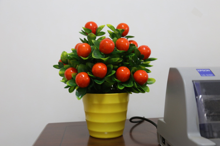 Artificial flower set fake peach indoor flowers bonsai furnishing parts living room decoration plastic fake fruit tree flowers potted plants