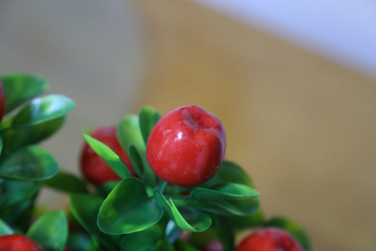 Artificial flower set fake peach indoor flowers bonsai furnishing parts living room decoration plastic fake fruit tree flowers potted plants