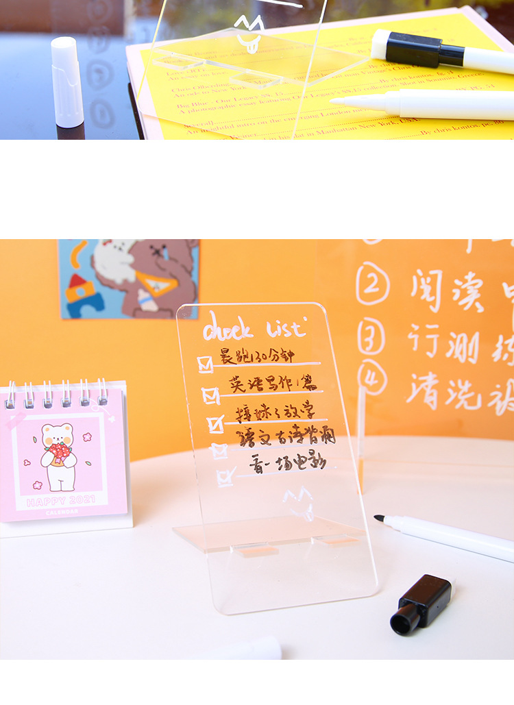 INS Style Simple Transparent Acrylic Note Board Student Message Board Creative Desktop Memo Prompt Writing Board INS Style Simple Transparent Acrylic Note Board Student Message Board Creative Desktop Memo Prompt Writing Board