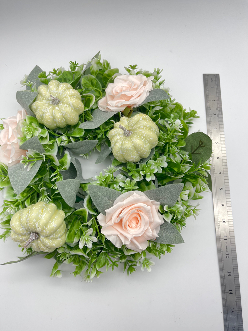 Christmas Wreath, Artificial Flower Leaf, Imitative Tree, Circle, Garland,