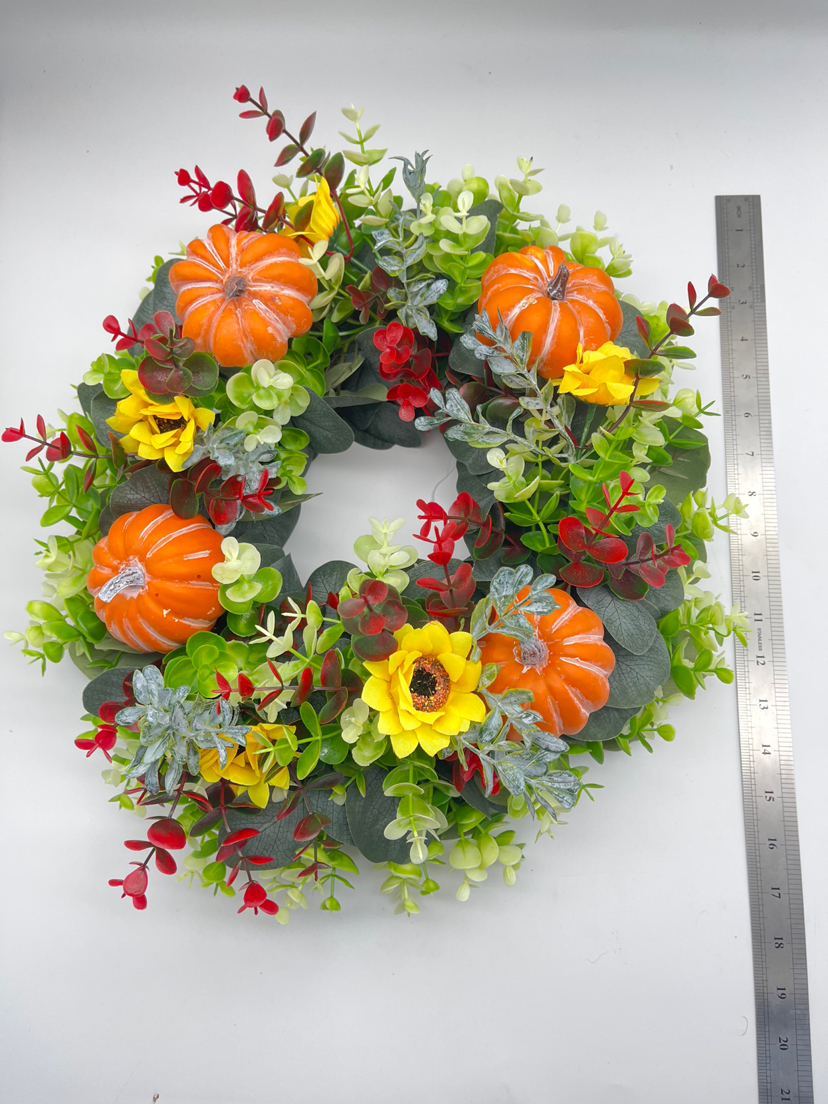 Christmas Wreath, Artificial Flower Leaf, Imitative Tree, Circle, Garland,