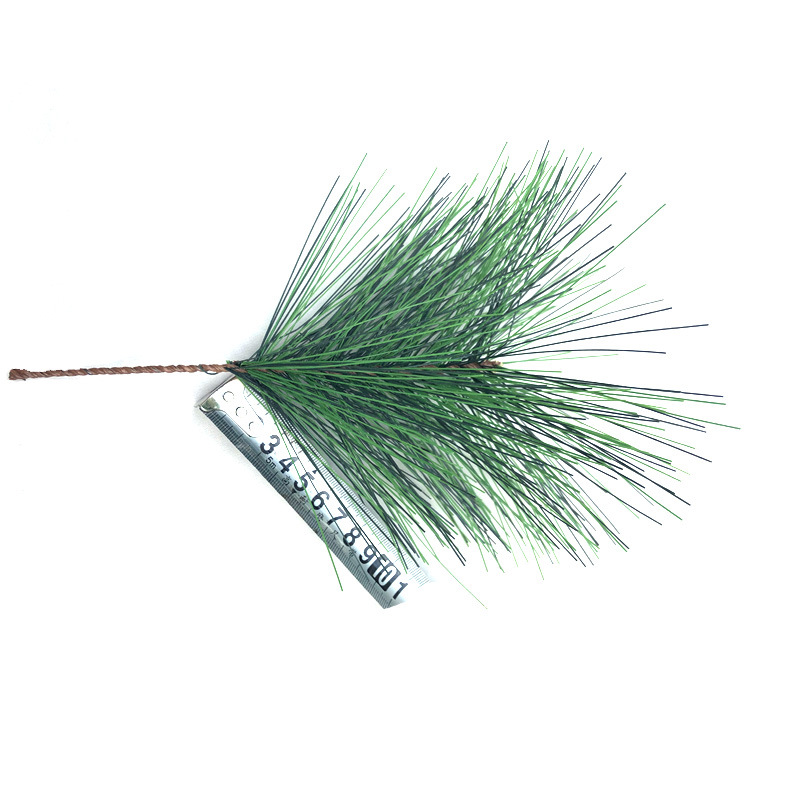 Artificial Plant Pine Needle Leaf Sun Protection Fire Prevention Fruit Tree Single Head Pine Needle Head Evergreen Welcome Pine Leaf Shaped Wholesale