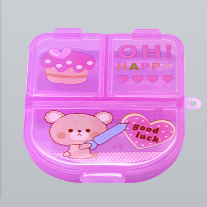 Factory Direct Sales Large Oval 2+1 Cell Pill Box Portable Pill Box Memo Pill Box Cartoon Small Medicine Box Spare Parts Box Factory Direct Sales Large Oval 2+1 Cell Pill Box Portable Pill Box Memo Pill Box Cartoon Small Medicine Box Spare Parts Box