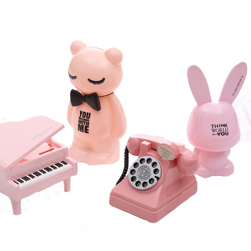 Cartoon Ins Creative Children&#039;s Room Decoration Cute Bear Rabbit Saving Pot Nordic Crafts Money Pot Wholesale