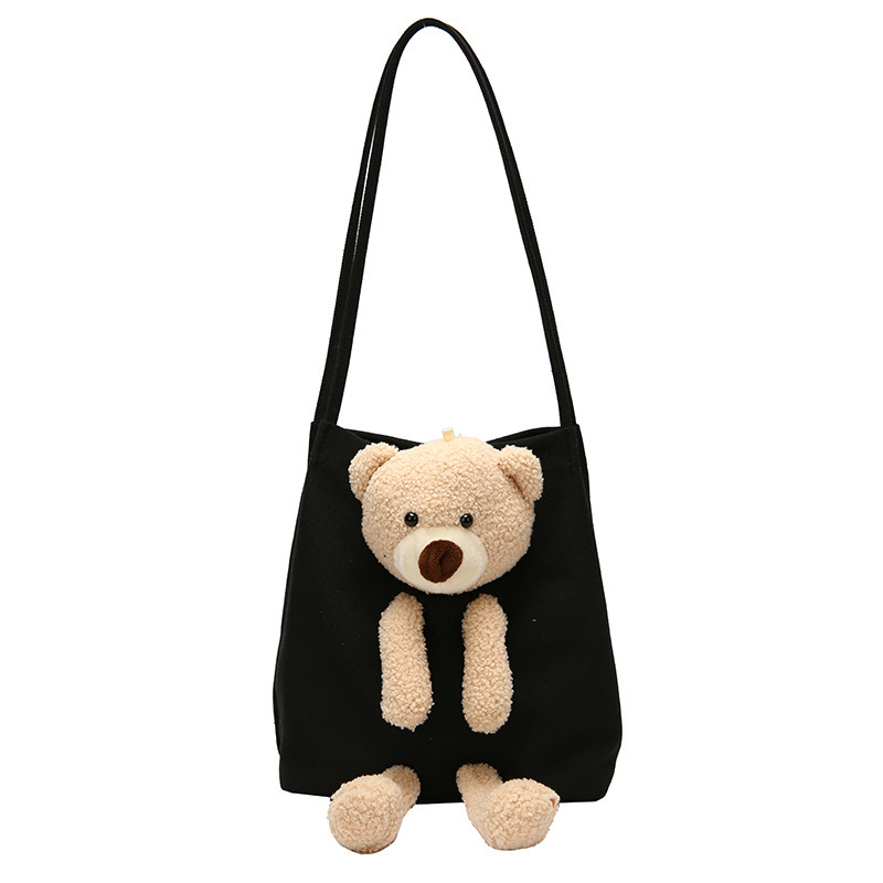 2020 Best-Selling New Shoulder Bag Little Bear Canvas Net Red Pocket for Lucky Money Cartoon Backpack Ins Women&#039;s Bag Bags Women&#039;s Bag