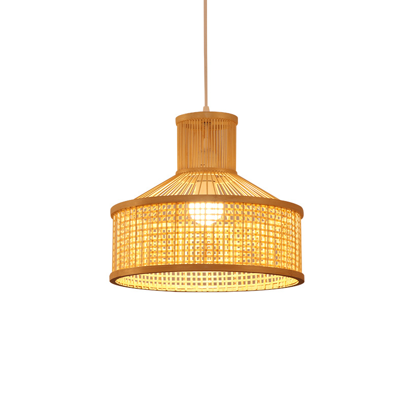 Creative Chinese Chandelier Bamboo Artwork Pendant Lamp Bamboo Hanging Lamp Craft Living Room Bedroom Bamboo Lantern Factory Direct Sales