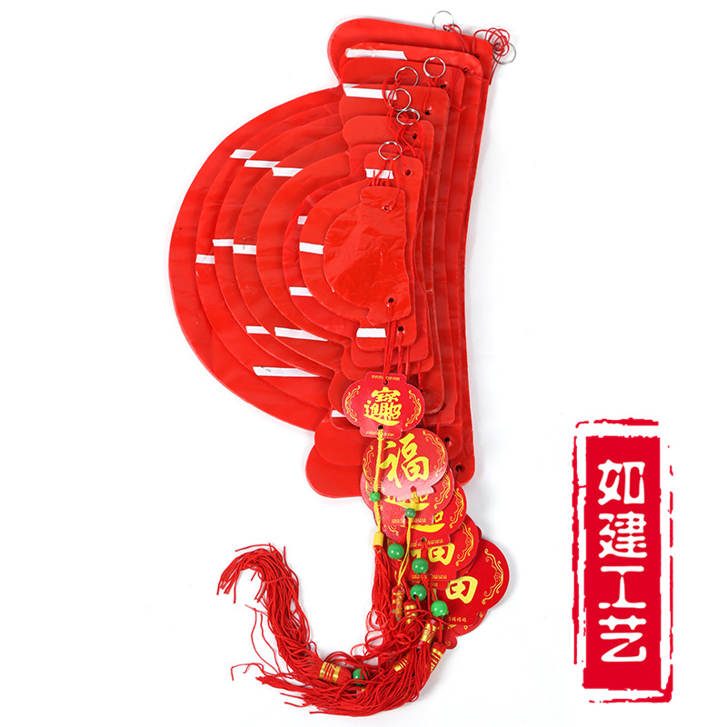 The New Year festival plastic paper honeycomb palace the lantern Chinese knot hanging decoration lanterns decorative red lanterns manufacturers direct wholesale The New Year festival plastic paper honeycomb palace the lantern Chinese knot hanging decoration lanterns decorative red lanterns manufacturers direct wholesale