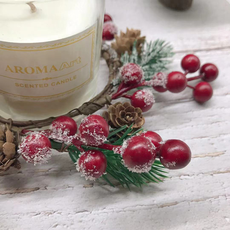 Christmas Wreath Artificial Berries Rattan Garland Christmas Tree Ornament Vine Ring Wedding Party Home Decor Supplies X