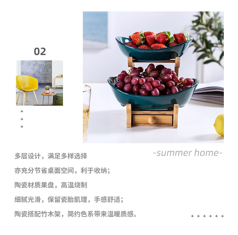 Manufacturers Direct Fruit Basket Creative Double layer multi-layer fruit Tray Dry fruit Tray rack Household Sushi tray Manufacturers Direct Fruit Basket Creative Double layer multi-layer fruit Tray Dry fruit Tray rack Household Sushi tray