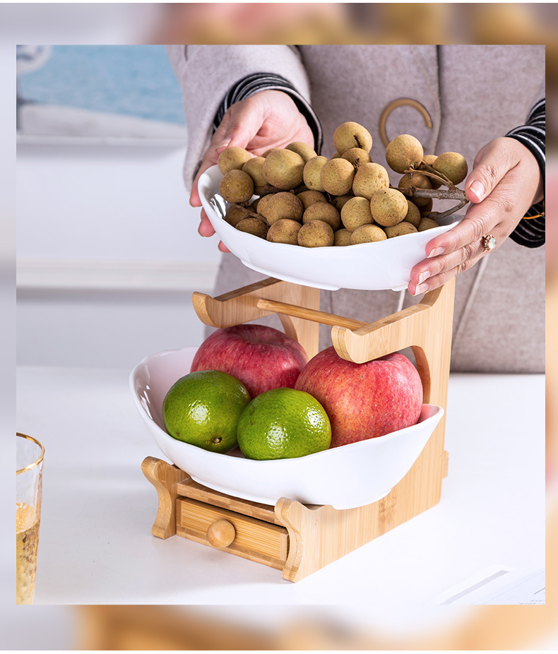 Manufacturers Direct Fruit Basket Creative Double layer multi-layer fruit Tray Dry fruit Tray rack Household Sushi tray Manufacturers Direct Fruit Basket Creative Double layer multi-layer fruit Tray Dry fruit Tray rack Household Sushi tray