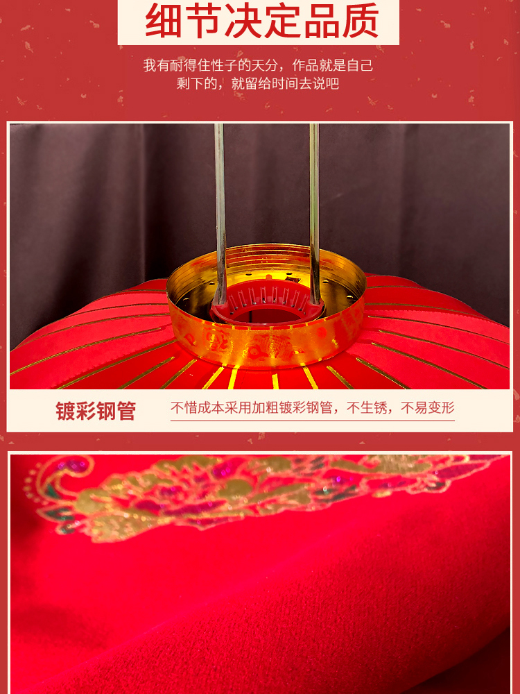Housewarming Fu Character Red Lantern Ornaments Opening Gifts Balcony New Year Waterproof Chinese Style GD Decoration Outdoor