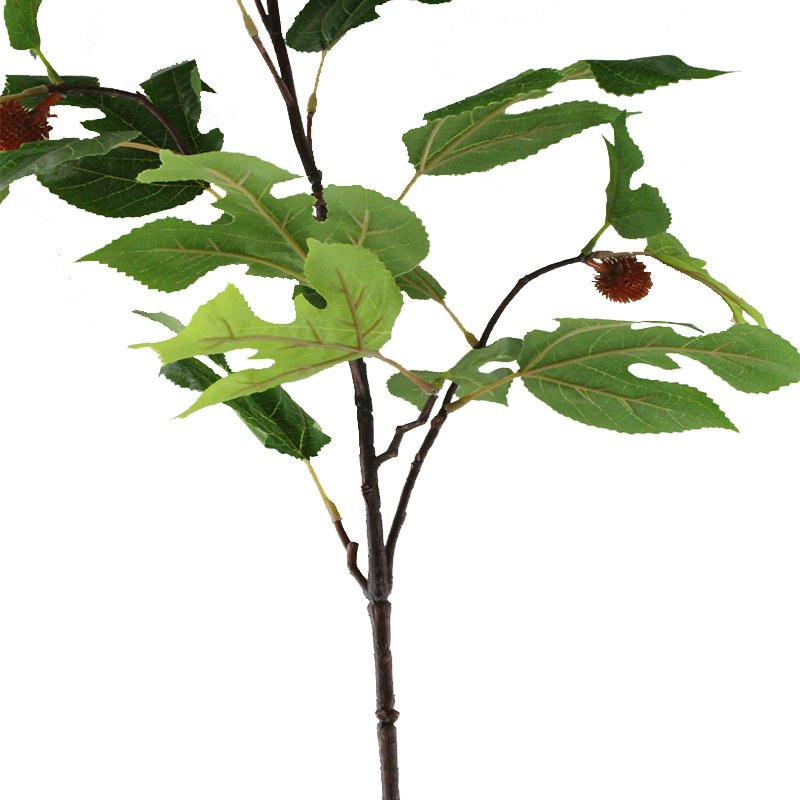 Artificial Plant Tree Branches Peach Tree 0.9 M Single Stem Leaf Valley Leaves Shooting Landscape Engineering Factory Sales