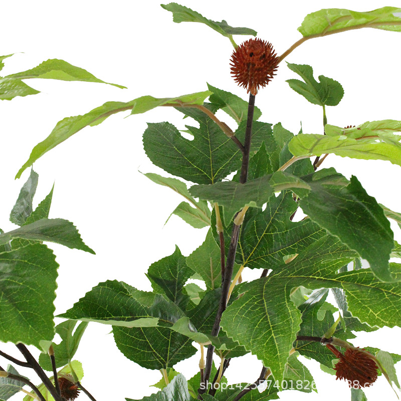 Artificial Plant Tree Branches Peach Tree 0.9 M Single Stem Leaf Valley Leaves Shooting Landscape Engineering Factory Sales