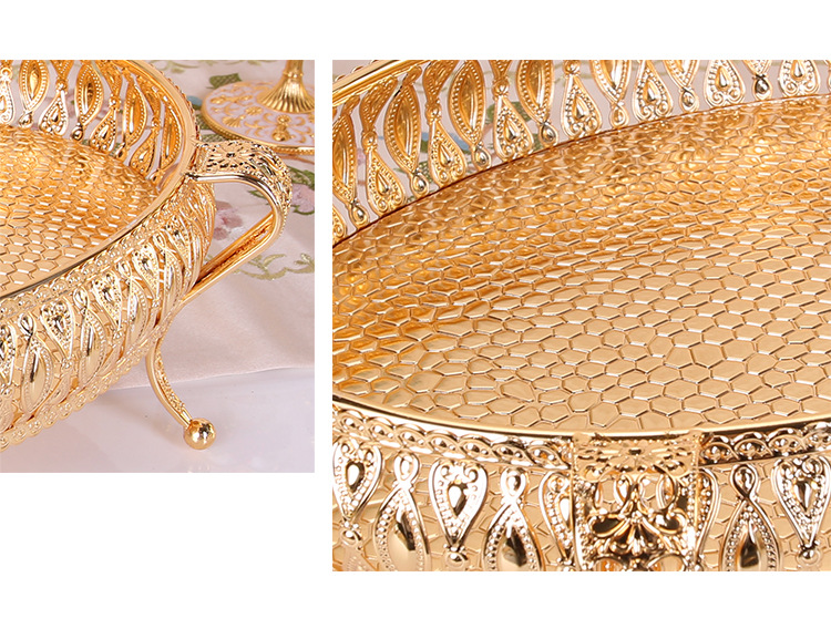 Living Room Household fruit tray Creative Modern Metal fruit Tray European multi-functional Tea Table Desktop Snack box Living Room Household fruit tray Creative Modern Metal fruit Tray European multi-functional Tea Table Desktop Snack box