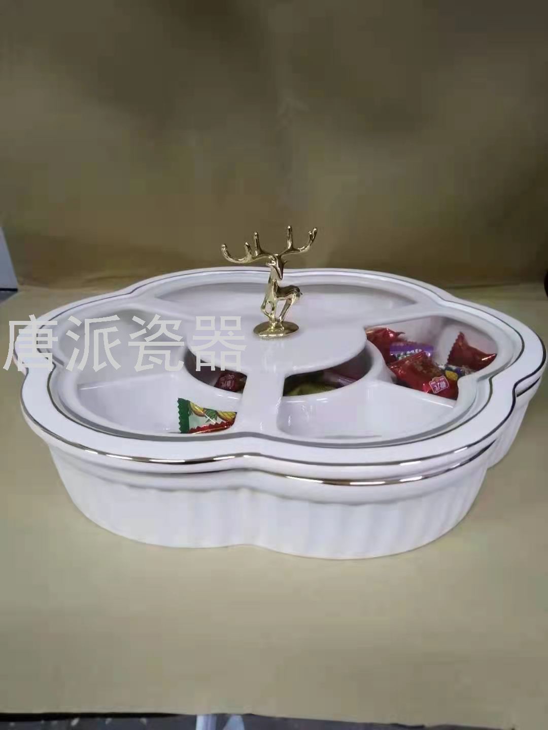 European-Style Ceramic Fruit Plate Party Dried Fruit Tray Creative Combination Multi-Layer Cake Plate Candy Plate European-Style Ceramic Fruit Plate Party Dried Fruit Tray Creative Combination Multi-Layer Cake Plate Candy Plate
