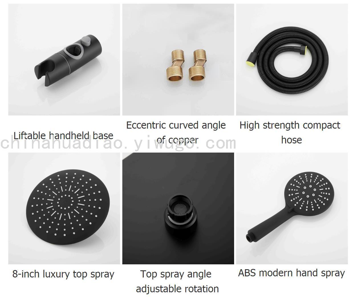 Huayuan Bathroom Bathtub Faucet Shower Zinc Alloy Shower Faucet Black Shower Set Huayuan Bathroom Bathtub Faucet Shower Zinc Alloy Shower Faucet Black Shower Set