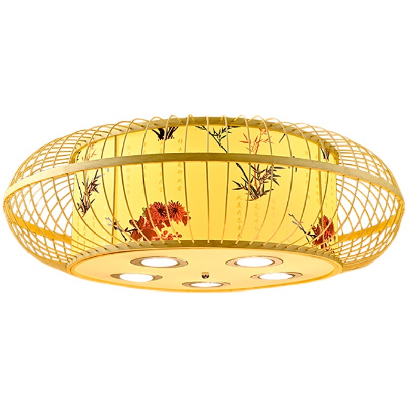Bamboo Woven Bamboo Artwork Lantern Zen Chinese Restaurant Private Room Hot Pot Restaurant Restaurant Stall Bed &amp; Breakfast Japanese Tea Room Chandelier