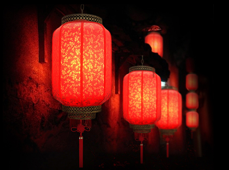 Spring Festival Outdoor Waterproof Chinese Scenic Spot Advertising PVC Red Sheepskin Lantern Antique Decorative Wax Gourd GD Wholesale