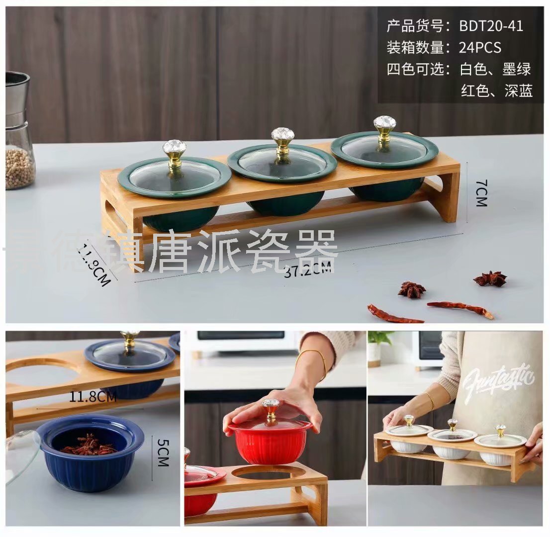 Ceramic Dried Fruit Tray Creative Fruit Plate Cake Plate Grid Snack Dish Hollow Fruit Plate Multi-Layer Cake Plate